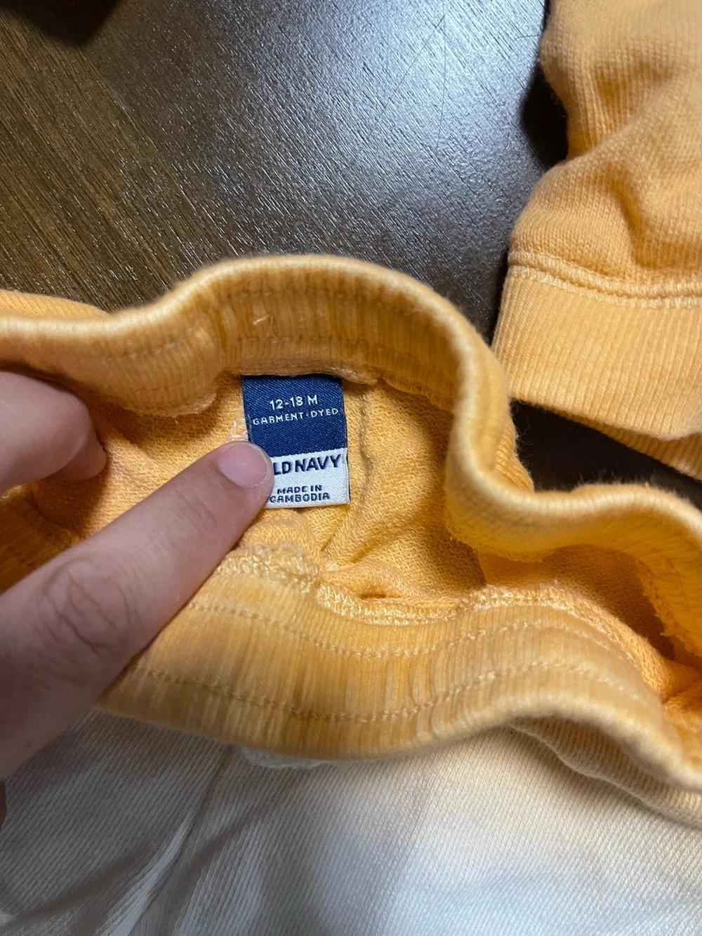 Old Navy White and Orange Ombre Kids Pajama Set with Playful Orange Graphic